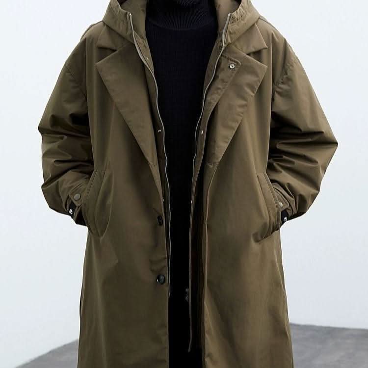 Men's Longline Hooded Parka Winter Coat
