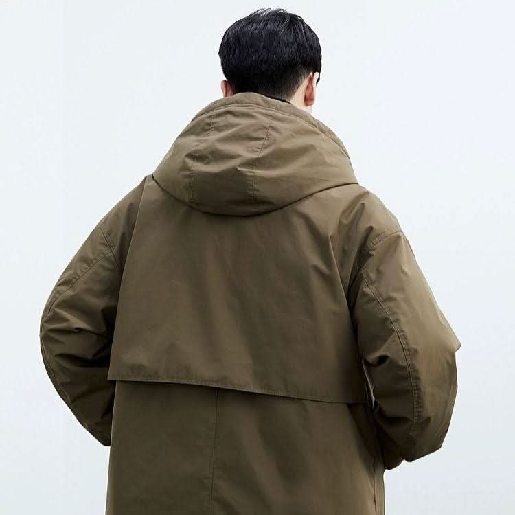 Men's Longline Hooded Parka Winter Coat