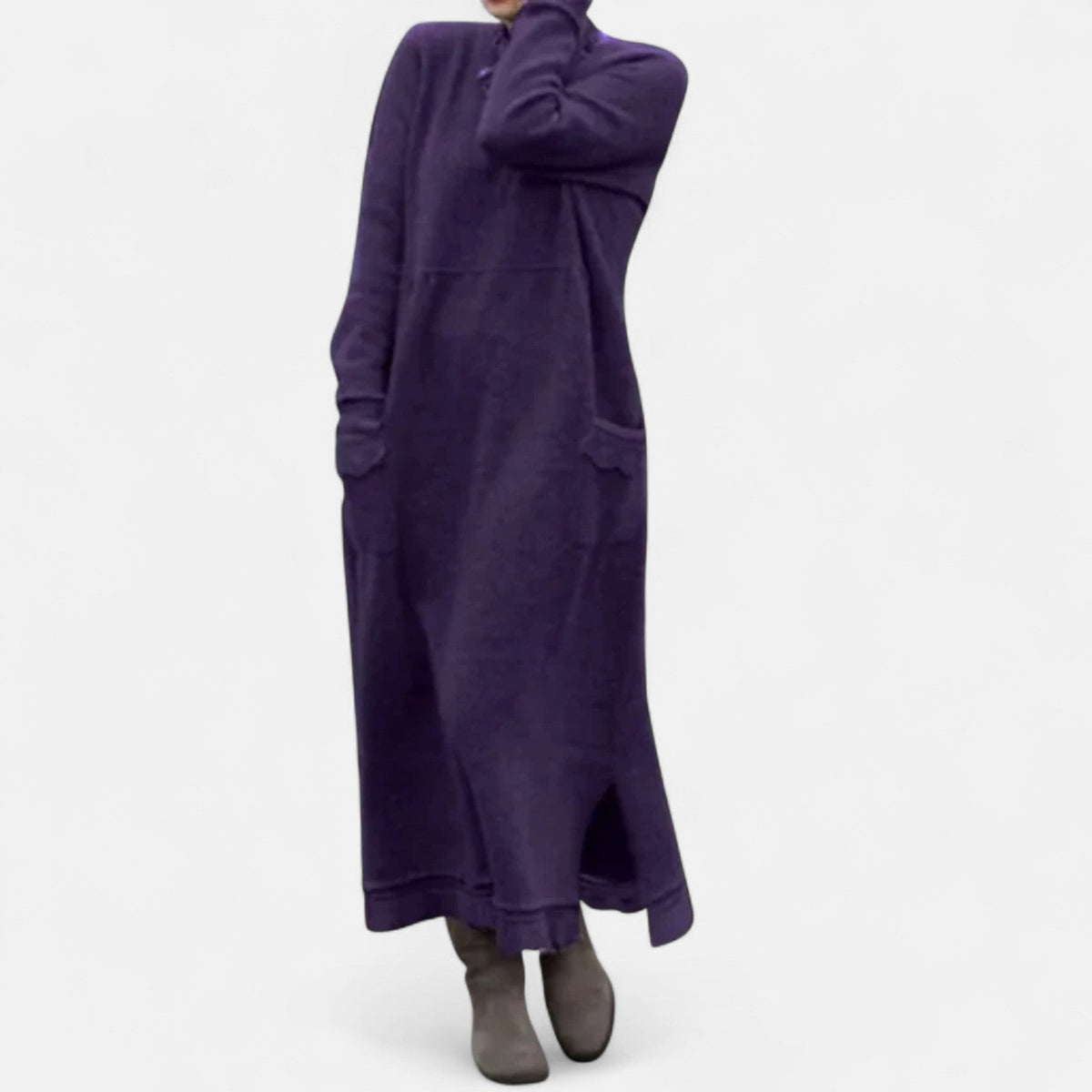 Women's Maxi Knit Dress with Mock Neck