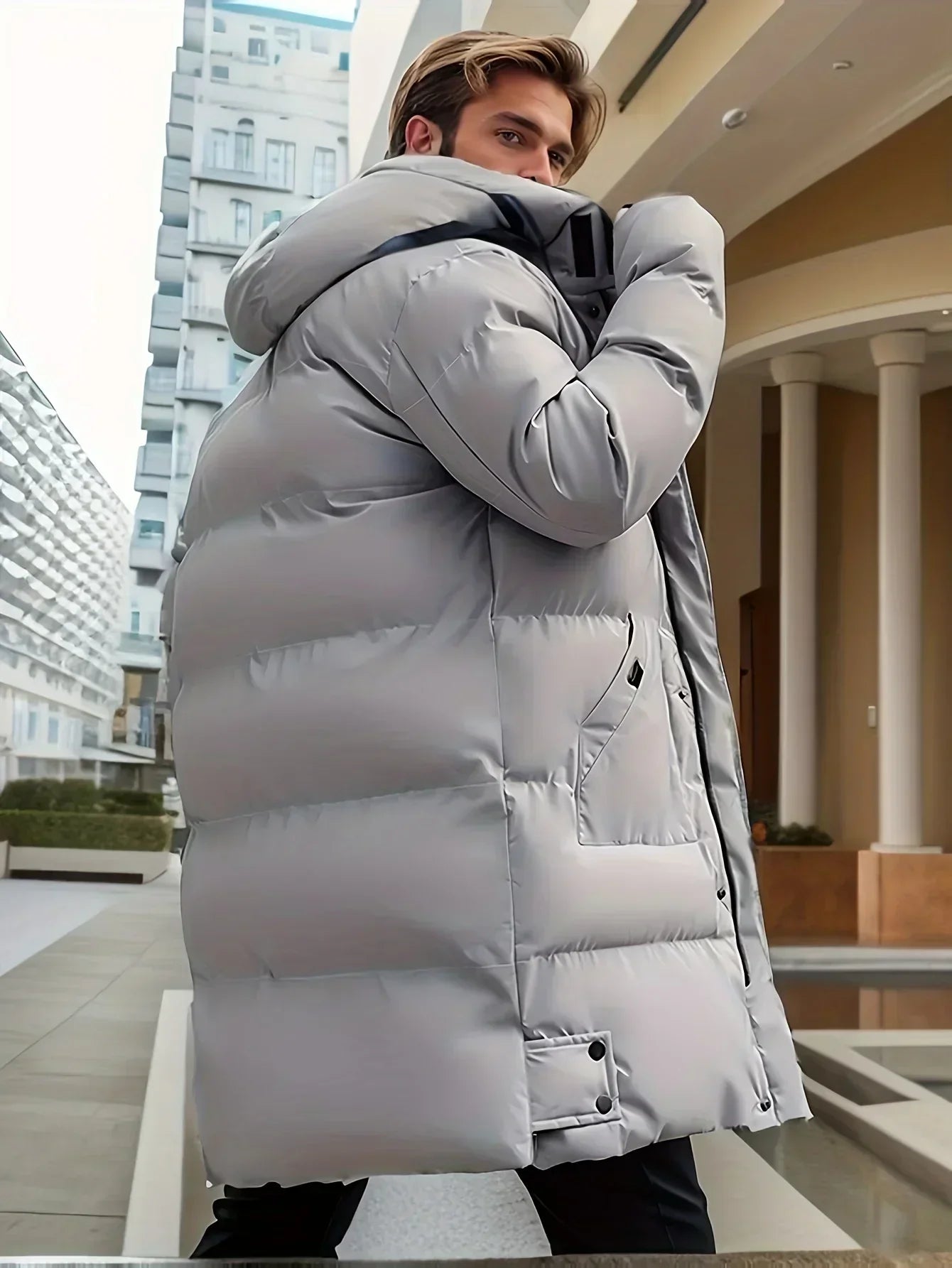 Stylish Long Winter Coat for Men - Warm and Comfortable