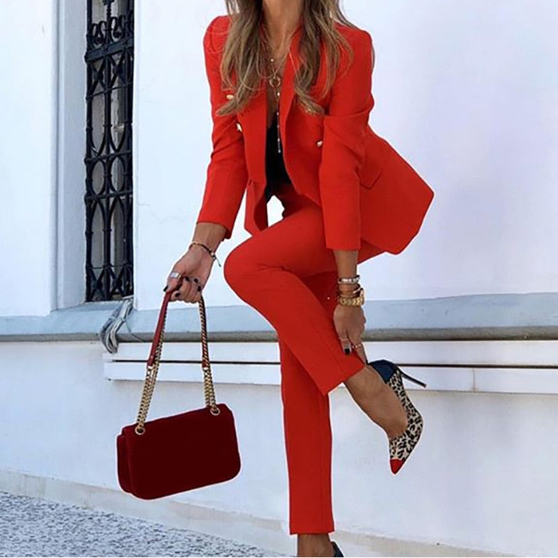 Stylish Women's Blazer and Pants Set