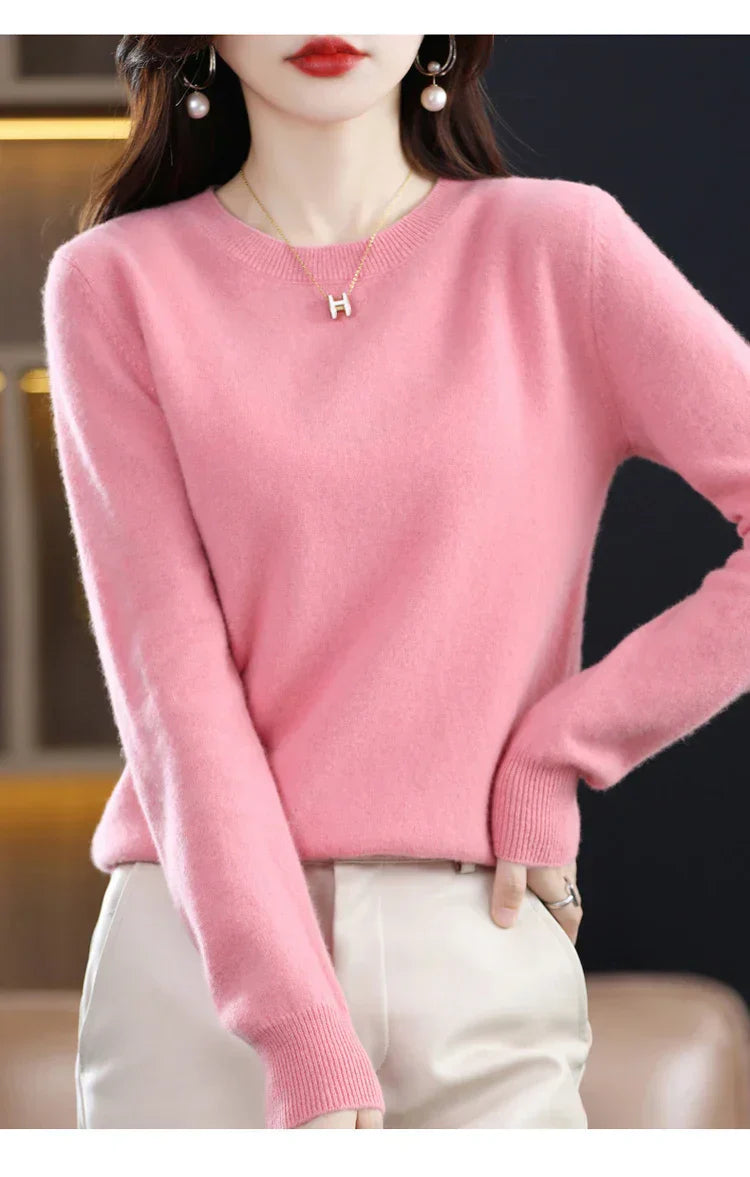 Women’s Elegant Classic Crew Neck Sweater