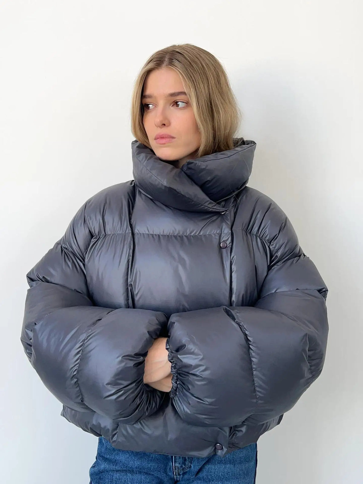 Women's Oversized Puffer Hooded Winter Jacket
