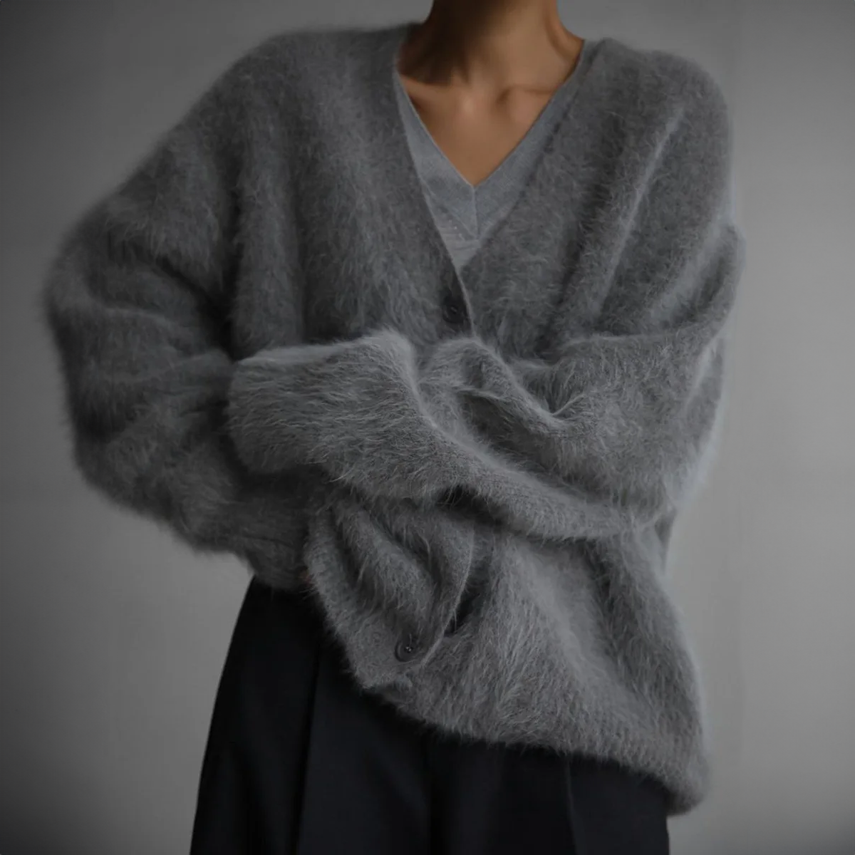 Women's Fluffy Oversized Knit Cardigan