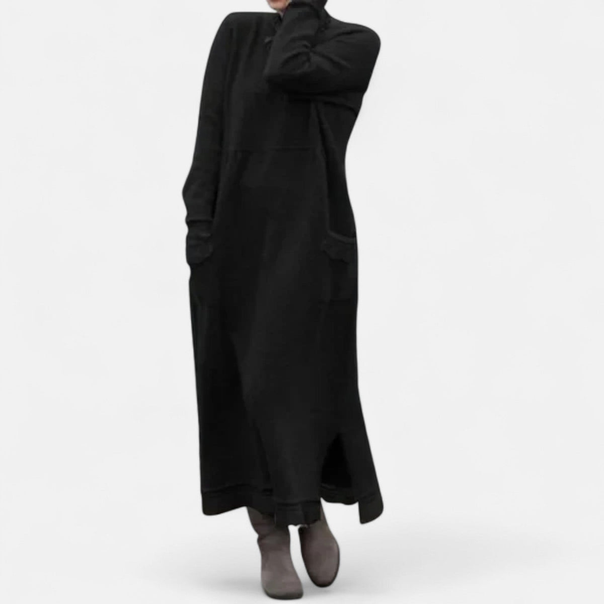 Women's Maxi Knit Dress with Mock Neck