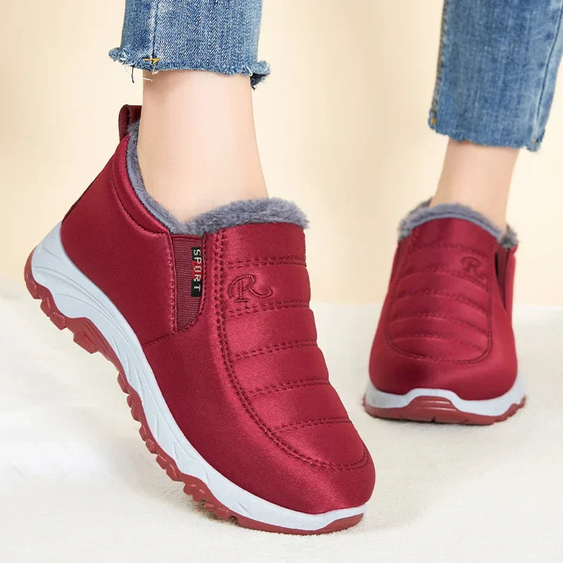 Stylish Women's Winter Sneakers| Comfortable Slip-On with Zipper