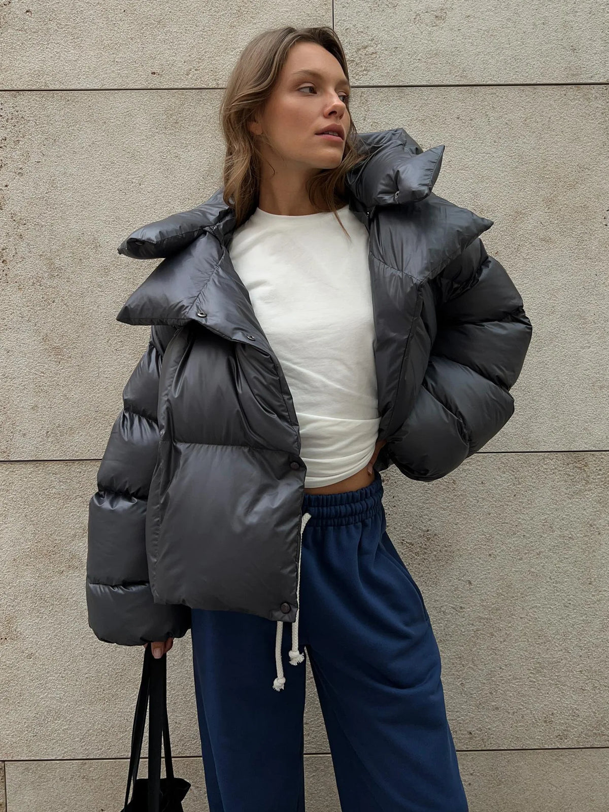Women's Oversized Puffer Hooded Winter Jacket