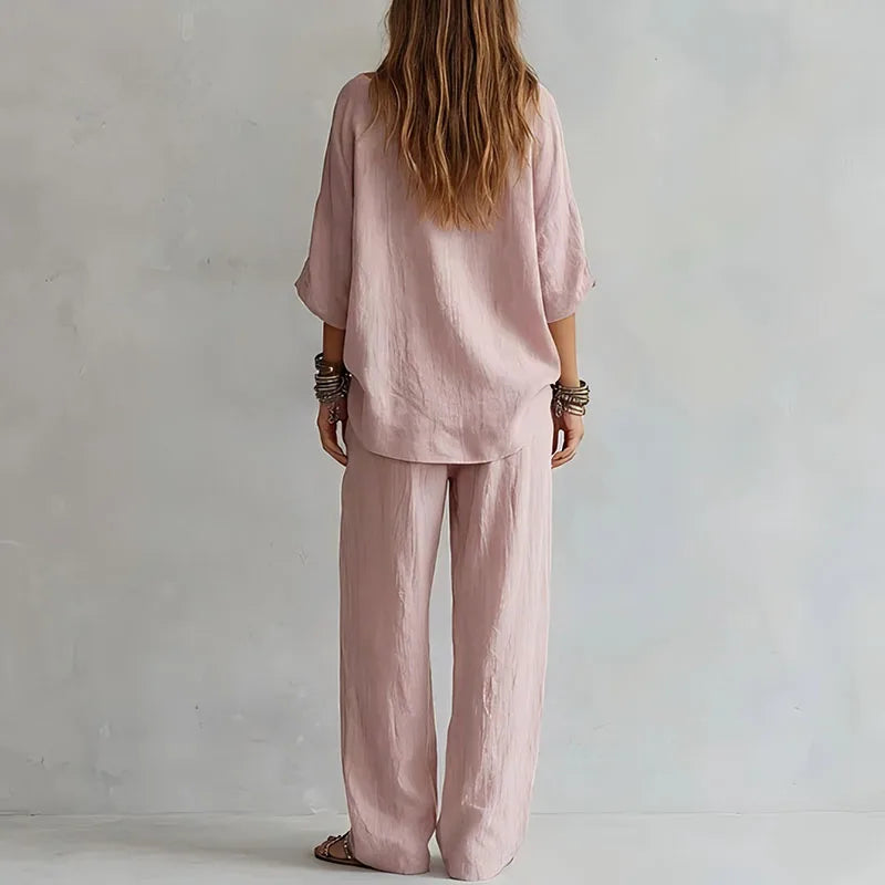 Women's Off-Shoulder Wide-Leg Co-ord Set