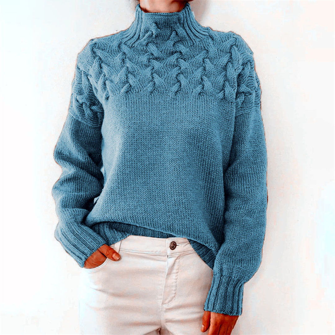 Light Knit Women's Sweater with Collar