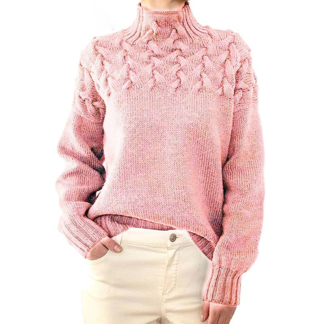 Light Knit Women's Sweater with Collar