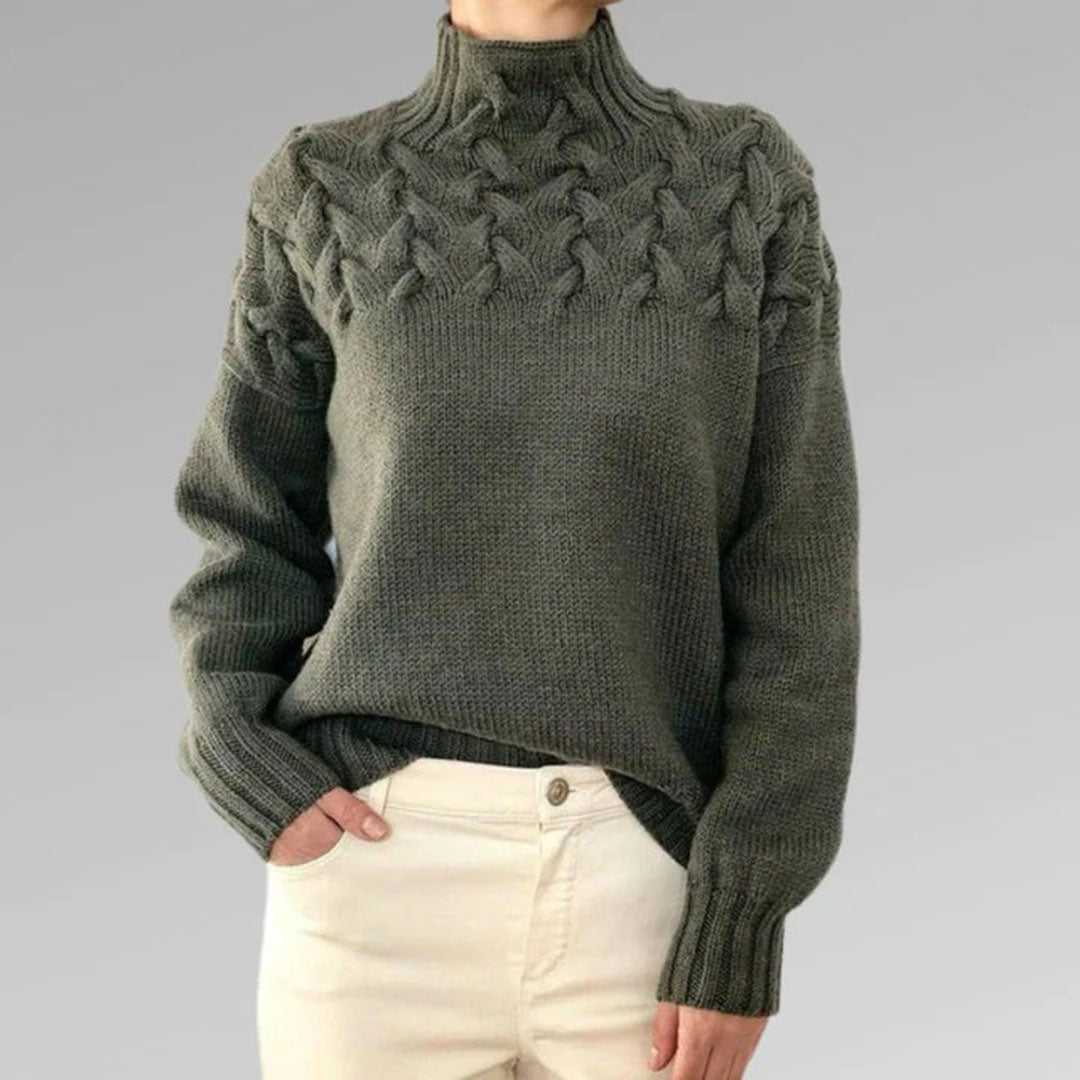 Light Knit Women's Sweater with Collar