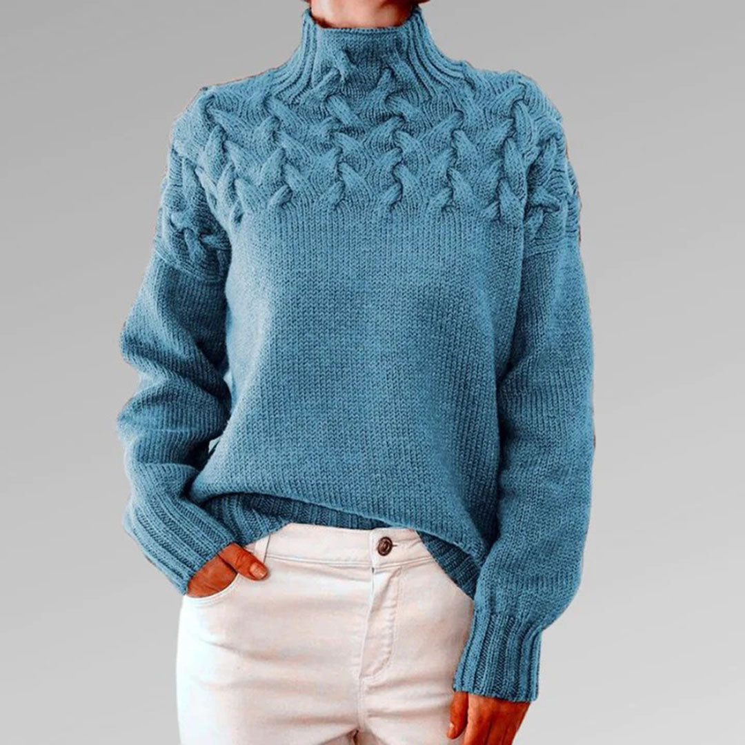 Light Knit Women's Sweater with Collar
