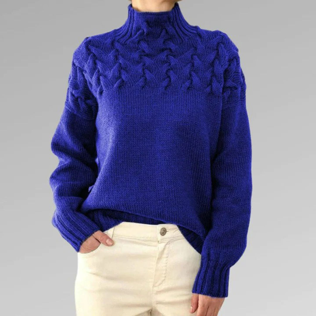 Light Knit Women's Sweater with Collar