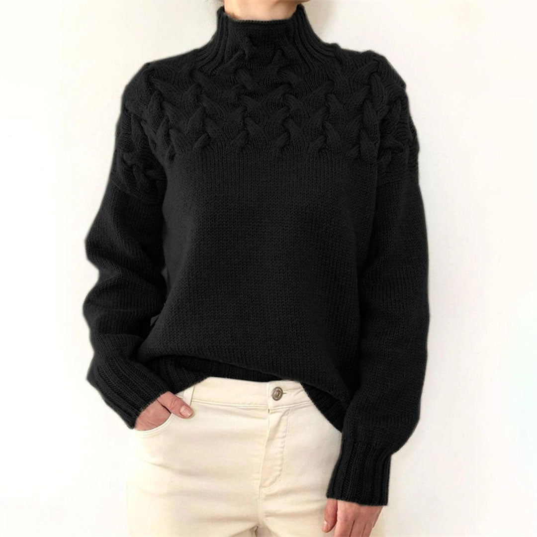 Light Knit Women's Sweater with Collar