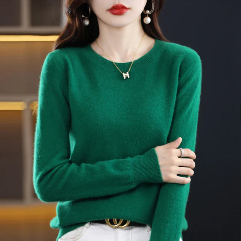 Women’s Elegant Classic Crew Neck Sweater
