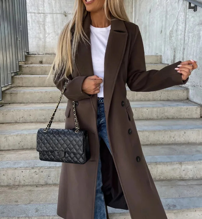 Women's Double-Breasted Classic Coat