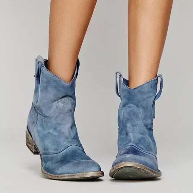 Stylish Women's Suede Western Boots