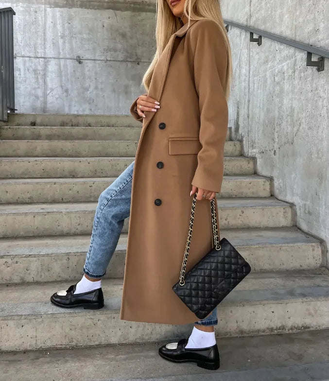 Women's Double-Breasted Classic Coat