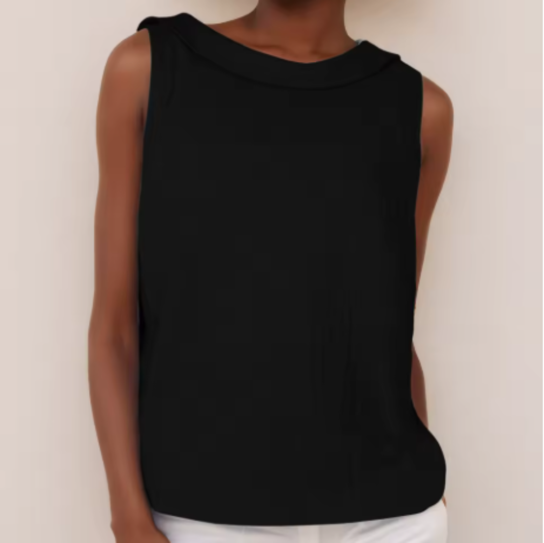 Women's Sleeveless Round Neck Casual Blouse