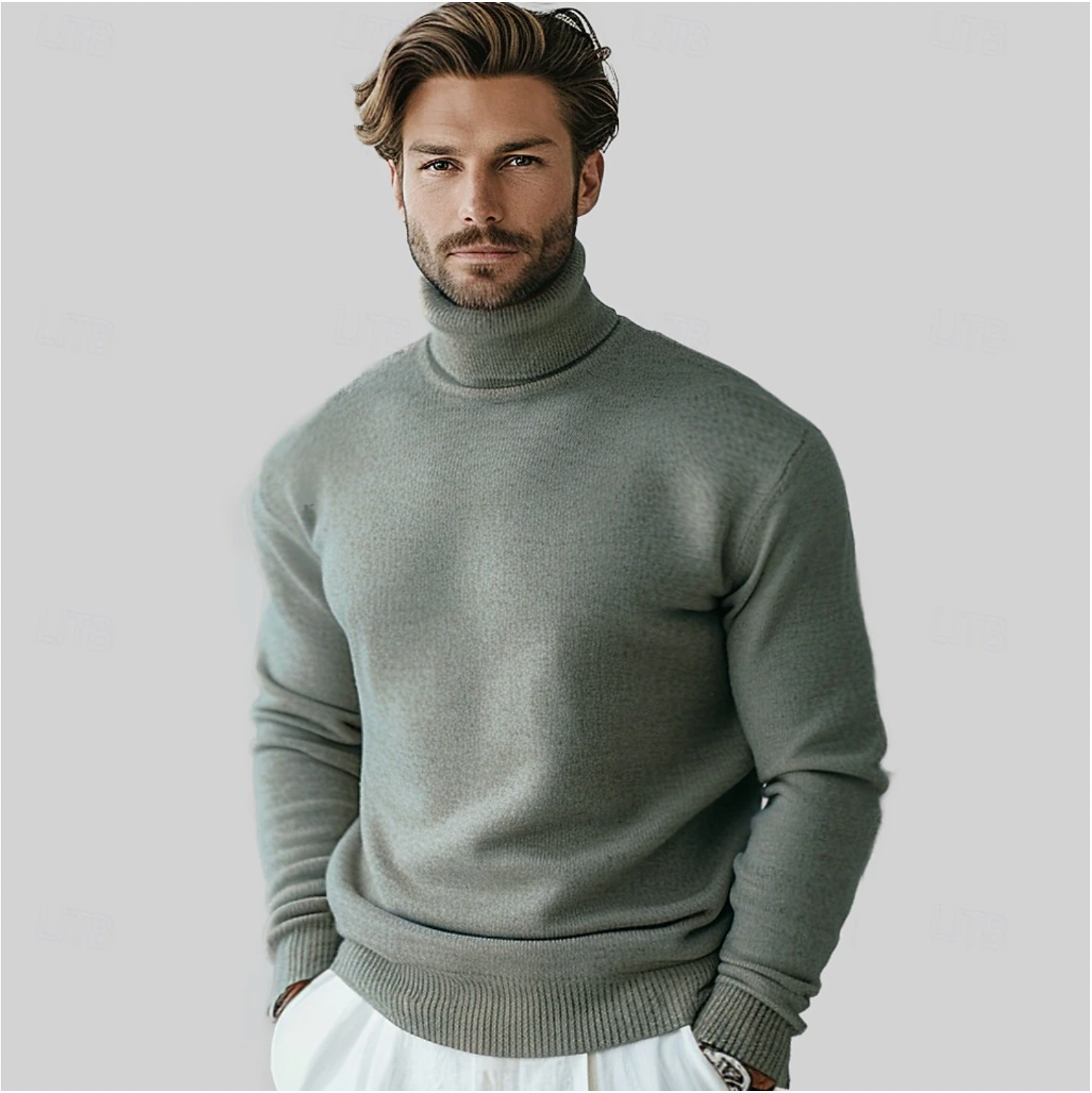 Stylish Merino Wool Roll Neck for Men
