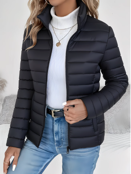 Women's Zip-Up Quilted Puffer Jacket