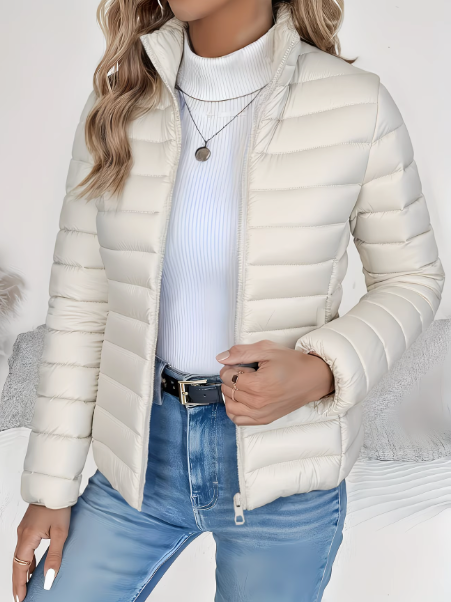Women's Zip-Up Quilted Puffer Jacket