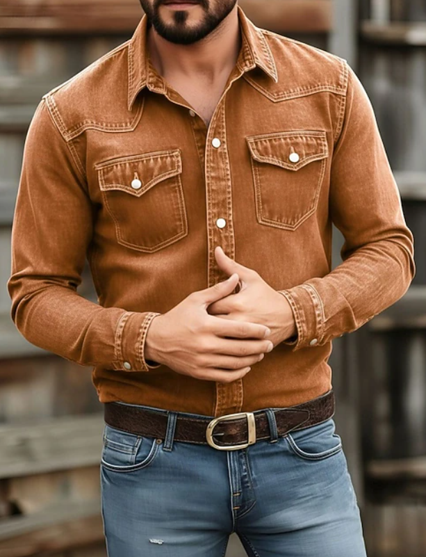 Men's Classic Button-Up Long Sleeve Shirt