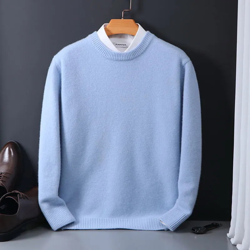 Men's Crew Neck Soft Knit Long Sleeve Sweater