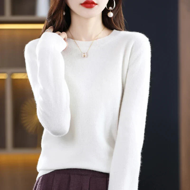 Women’s Elegant Classic Crew Neck Sweater