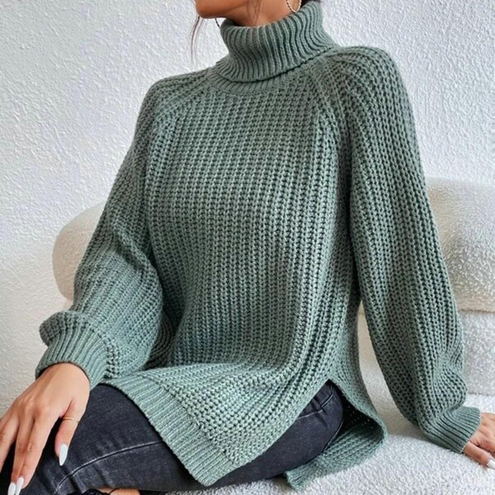 Soft Women's Rollneck Sweater | Comfortable Loose Fit with Long Sleeves
