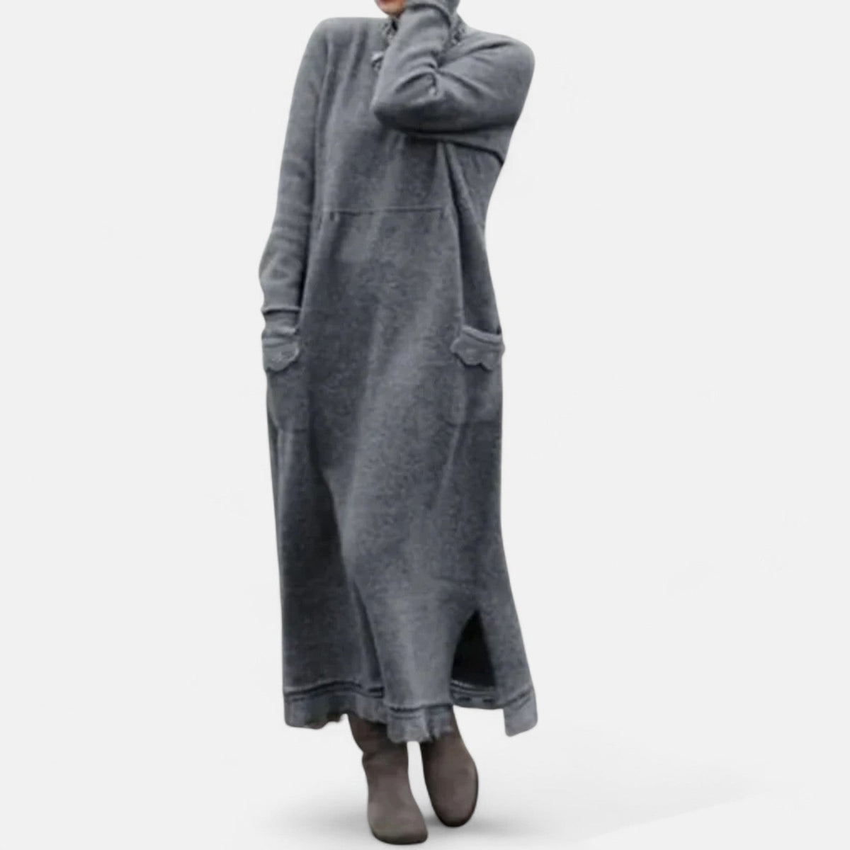 Women's Maxi Knit Dress with Mock Neck