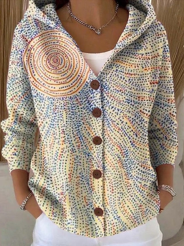 Women's Button Hooded Cardigan Sweater