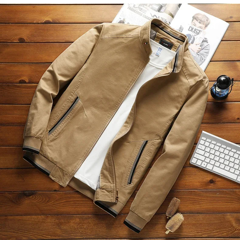 Men’s Classic Zip-Up Bomber Jacket