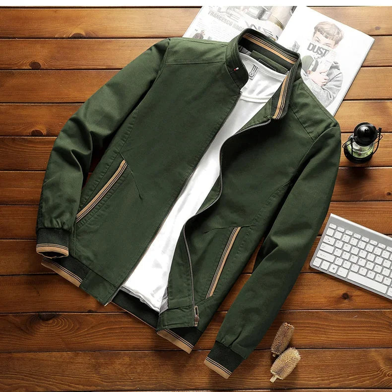 Men’s Classic Zip-Up Bomber Jacket