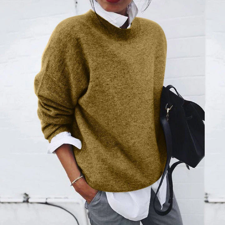 Soft Casual Cashmere Sweater with Effie Design