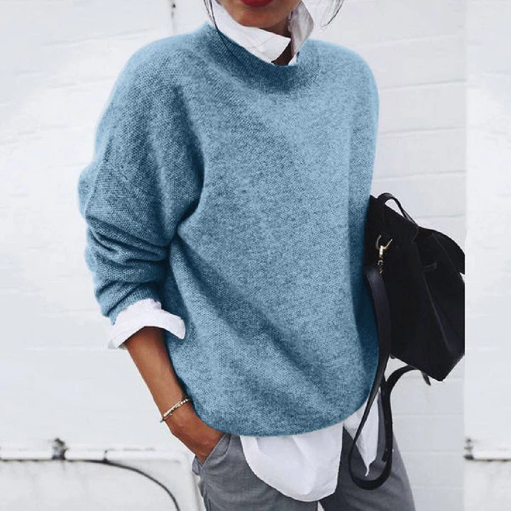 Soft Casual Cashmere Sweater with Effie Design