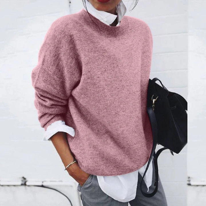 Soft Casual Cashmere Sweater with Effie Design
