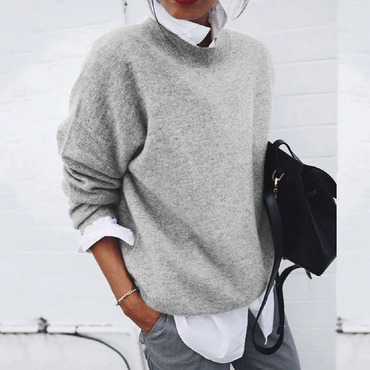 Soft Casual Cashmere Sweater with Effie Design