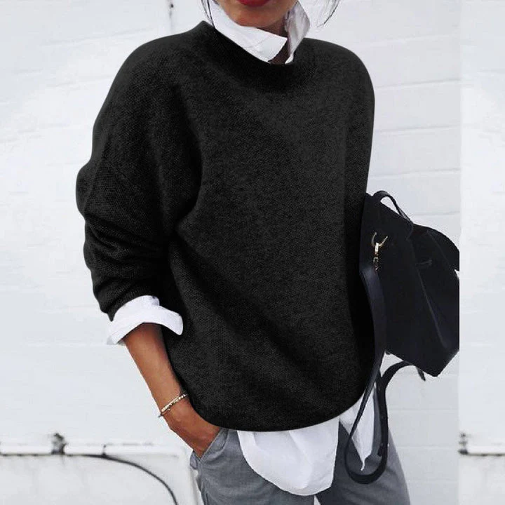 Soft Casual Cashmere Sweater with Effie Design