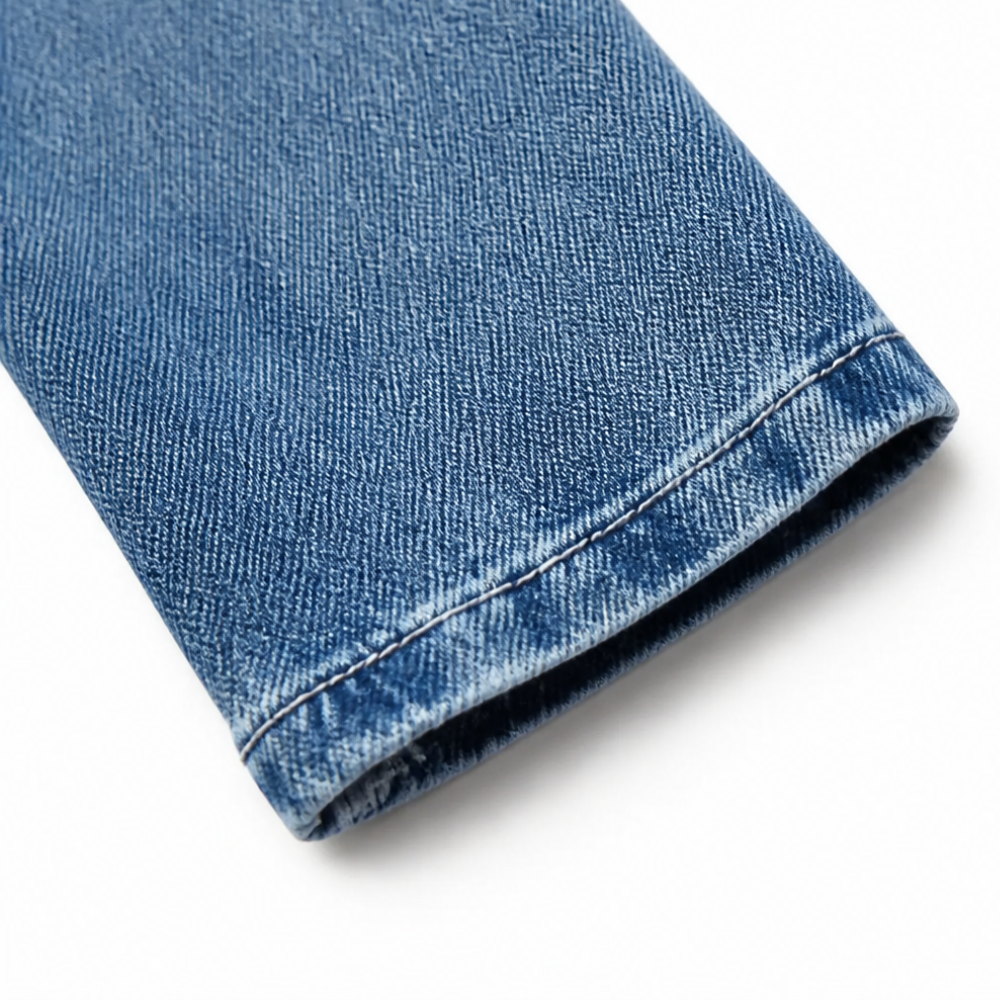 Women's Ruffle-Trim Open Front Denim Jacket