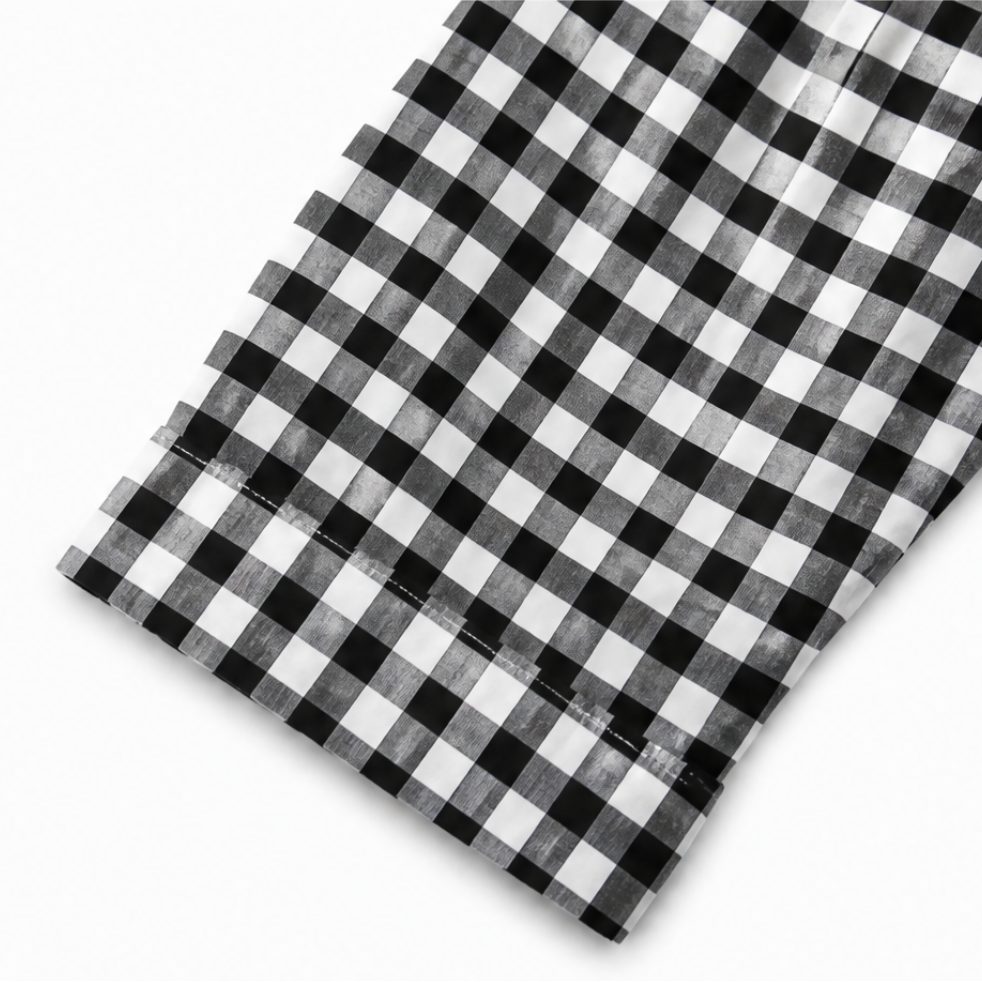 Women's Gingham Button-Front Maxi Dress