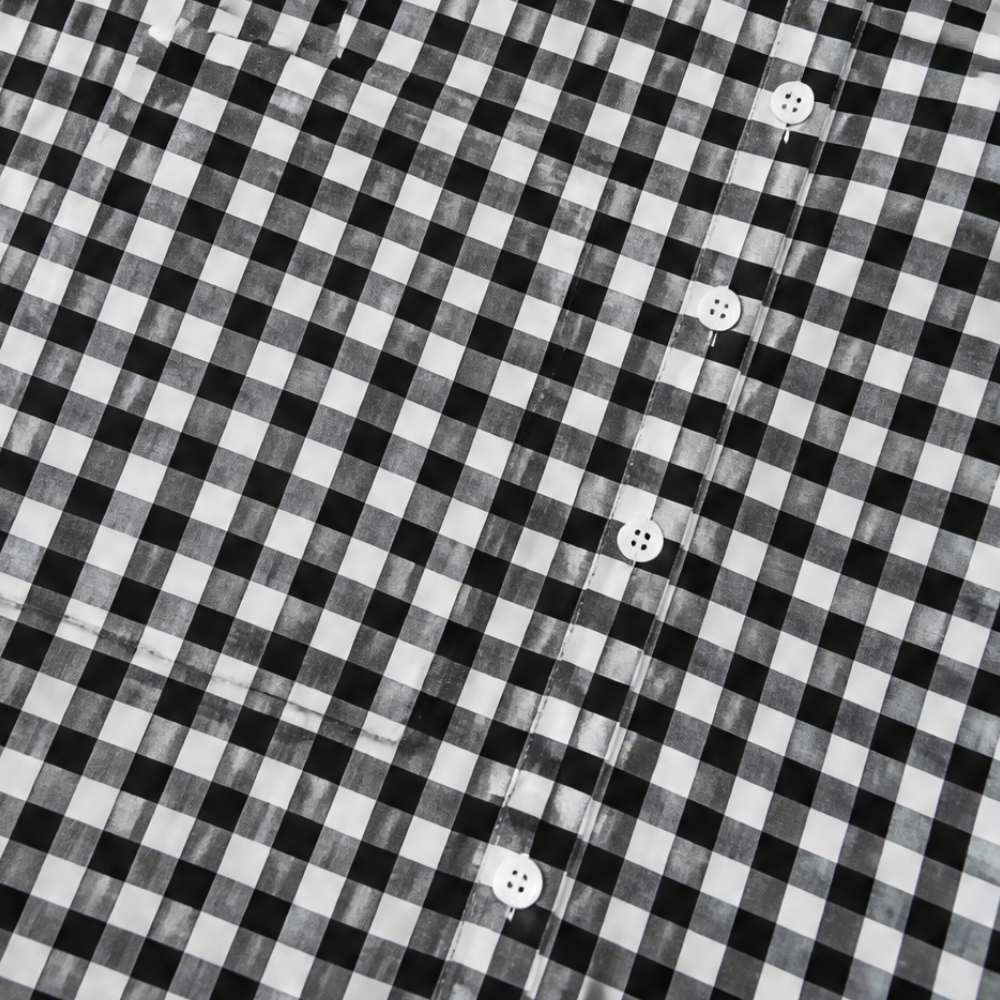 Women's Gingham Button-Front Maxi Dress