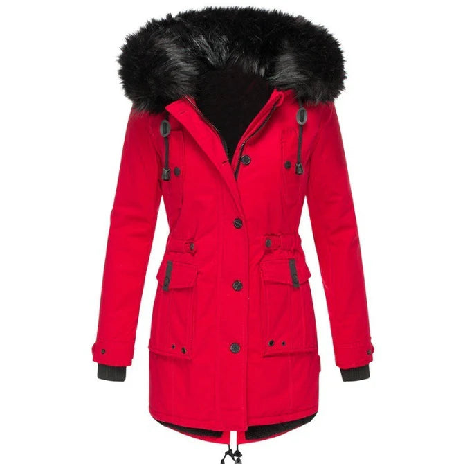 Women's Faux Fur Hooded Parka Coat