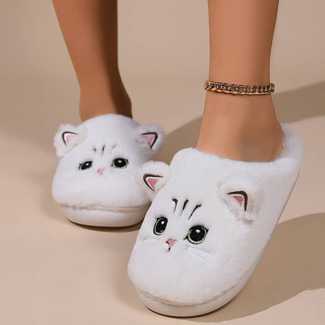 Comfortable Cat Slippers with Warmth