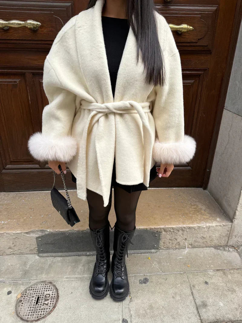 Women's Winter Jacket with Faux Fur Collar