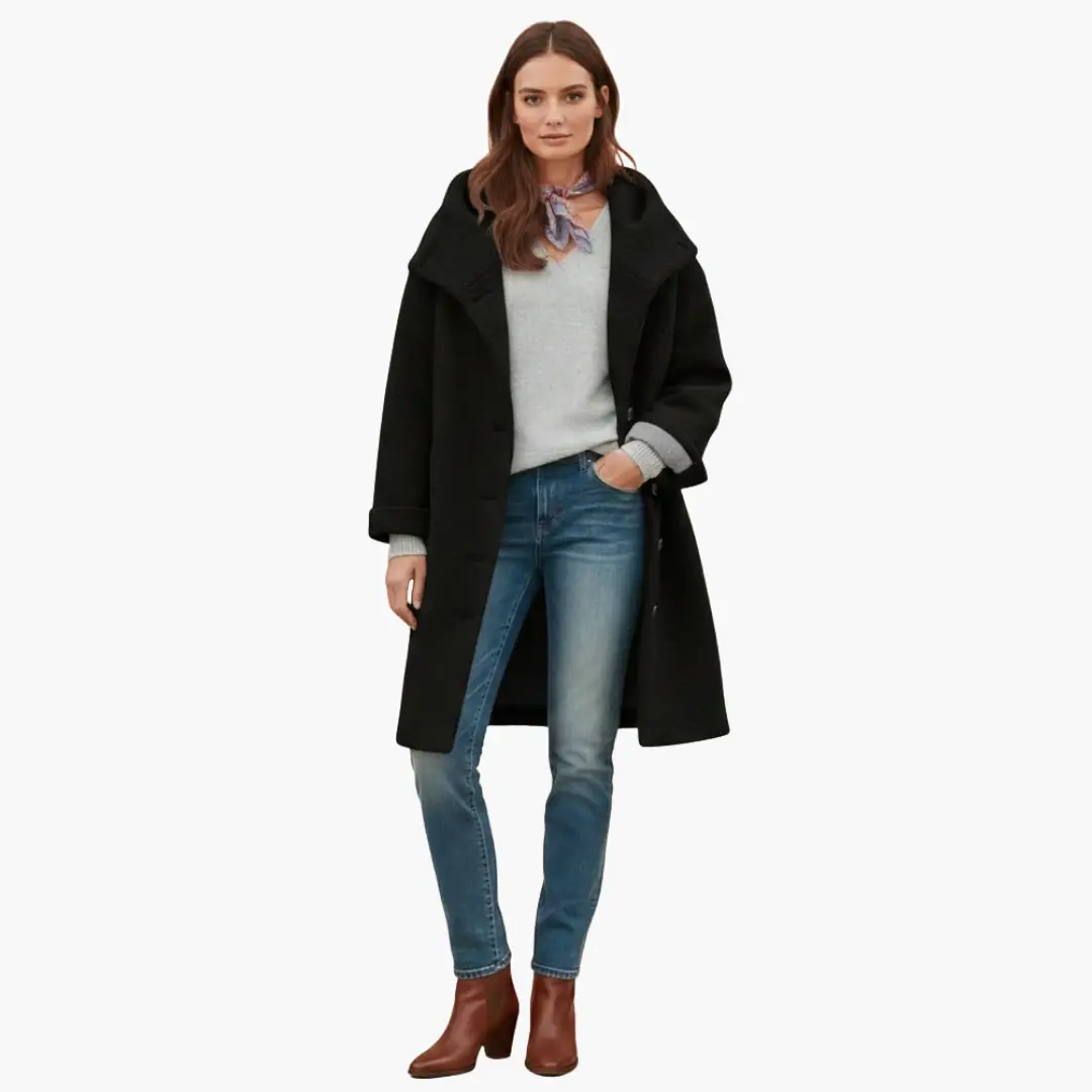Women’s Hooded Longline Coat Jacket