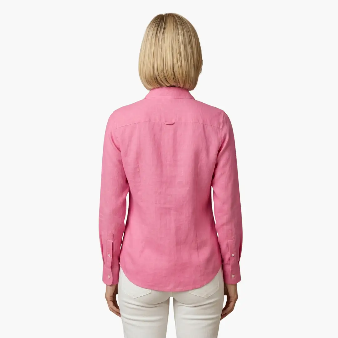 Relaxed Fit Long Sleeve Button Up Blouse for Women