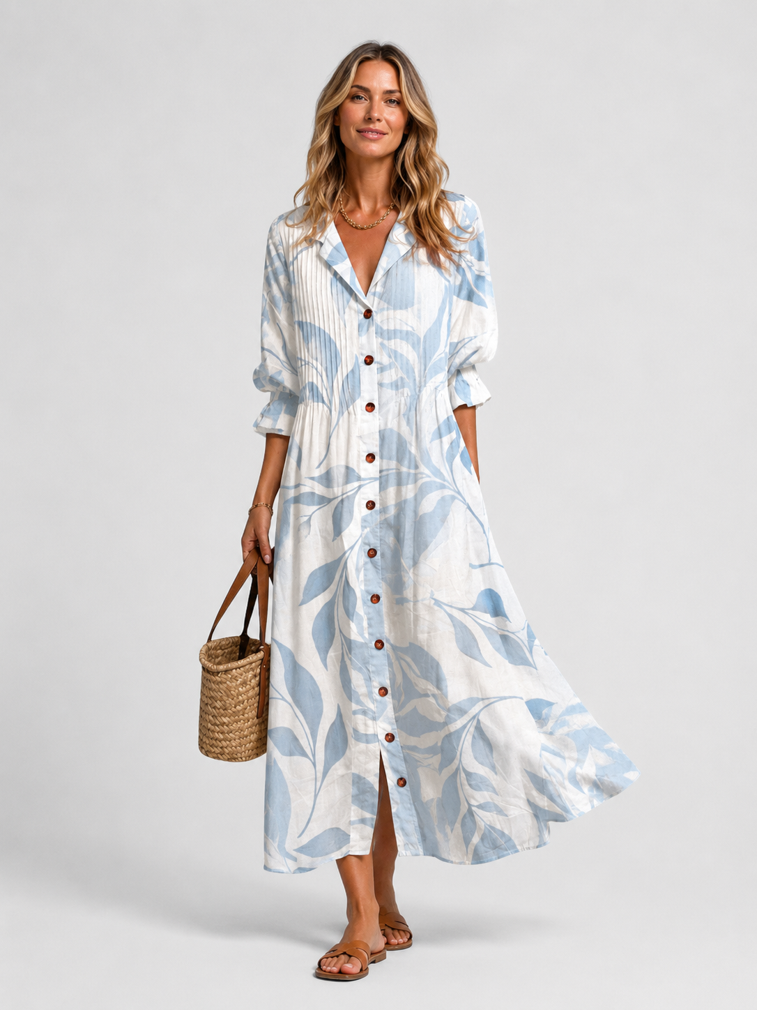 Women’s Boho Floral Printed Summer Maxi Dress