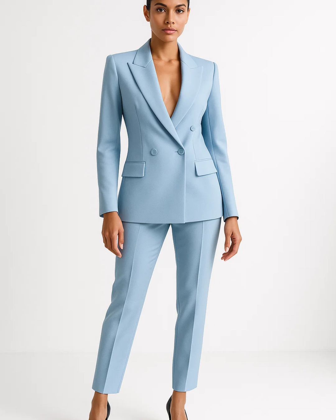 Ladies Business Suit Set – Elegant Blazer and Trousers for Office