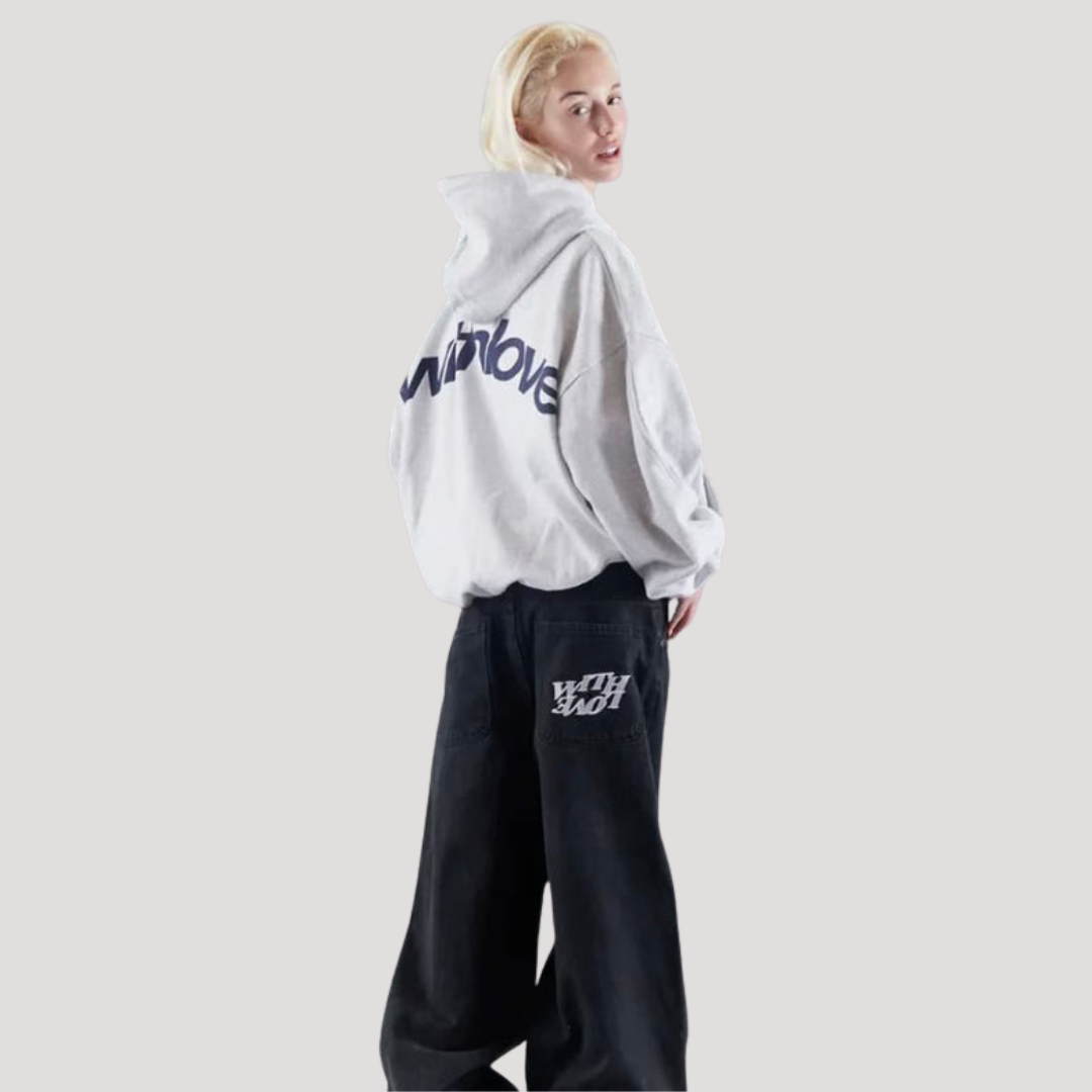 Unisex Oversized Graphic Hoodie with Kangaroo Pocket